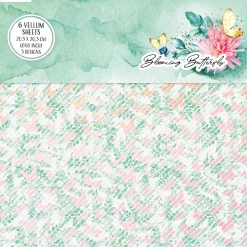 Set 6 Papeles Vellum Blooming Butterfly Studio Light 20x20cm
