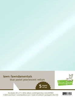 Set 5 papeles vellum Blue Pastel Pearlescent Lawn Fawn