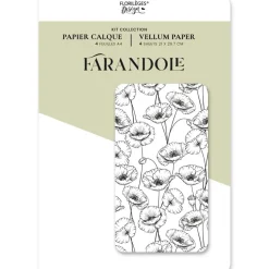 Set 4 papeles vellum Farandole Florilèges Design A4