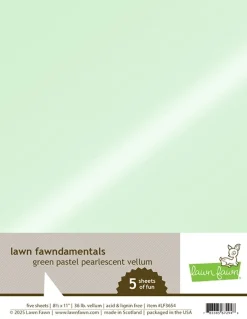 Set 5 papeles vellum Green Pastel Pearlescent Lawn Fawn