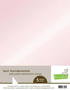Set 5 papeles vellum Pink Pastel Pearlescent Lawn Fawn