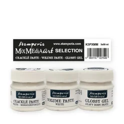 Set 3 Pastas de Textura Mixed Media Art Selection Stamperia