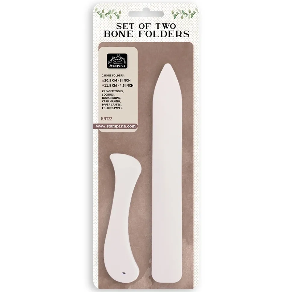 Set 2 plegaderas de hueso Create Happiness Stamperia