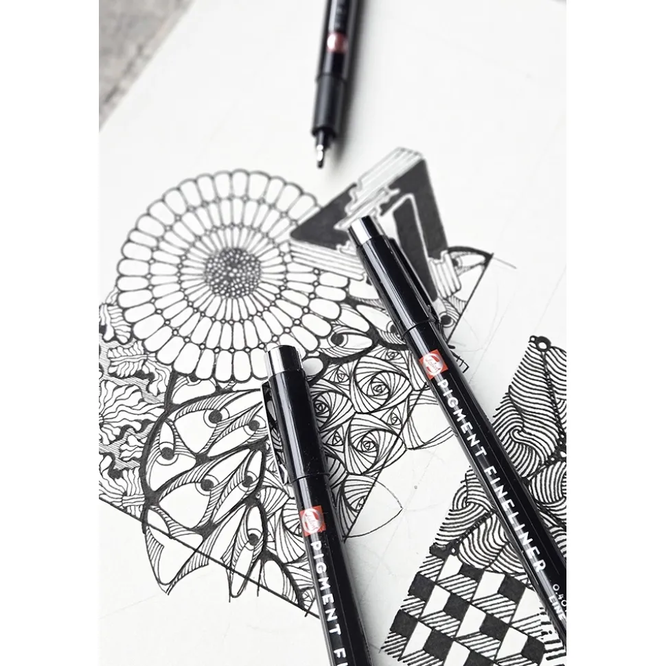 Set 3 rotuladores negros Pigment Fineliner Talens F