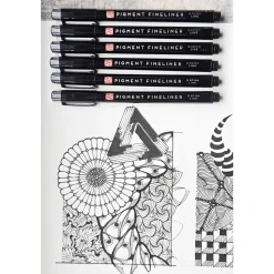 Set 3 rotuladores negros Pigment Fineliner Talens F