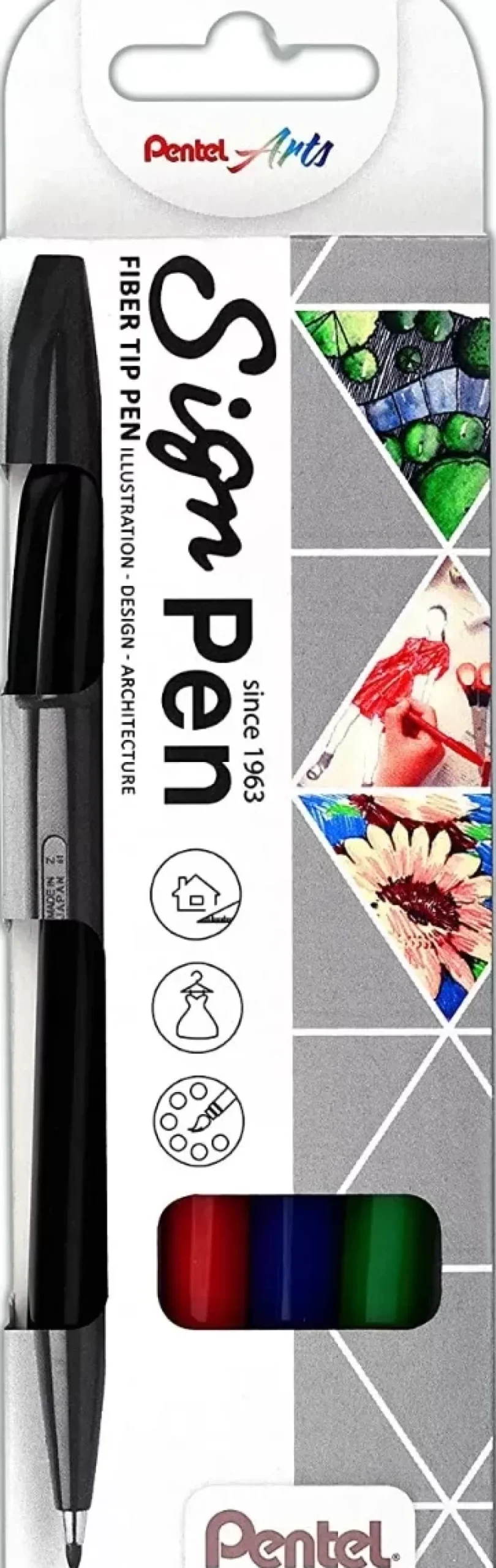 Set 4 Rotuladores Sign Pen Pentel