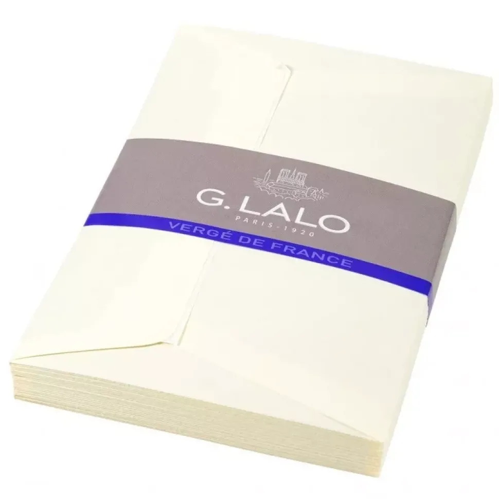 Set 25 sobres solapa recta Verge G. Lalo Marfil Clairefontaine 16,2x11,4cm