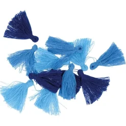 Set 12 tassels Azul Artemio