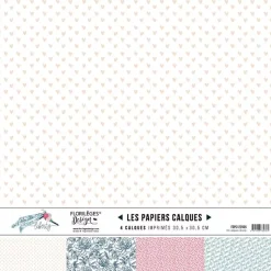 Set 4 Vellum Liberty Florilèges Design 30x30cm