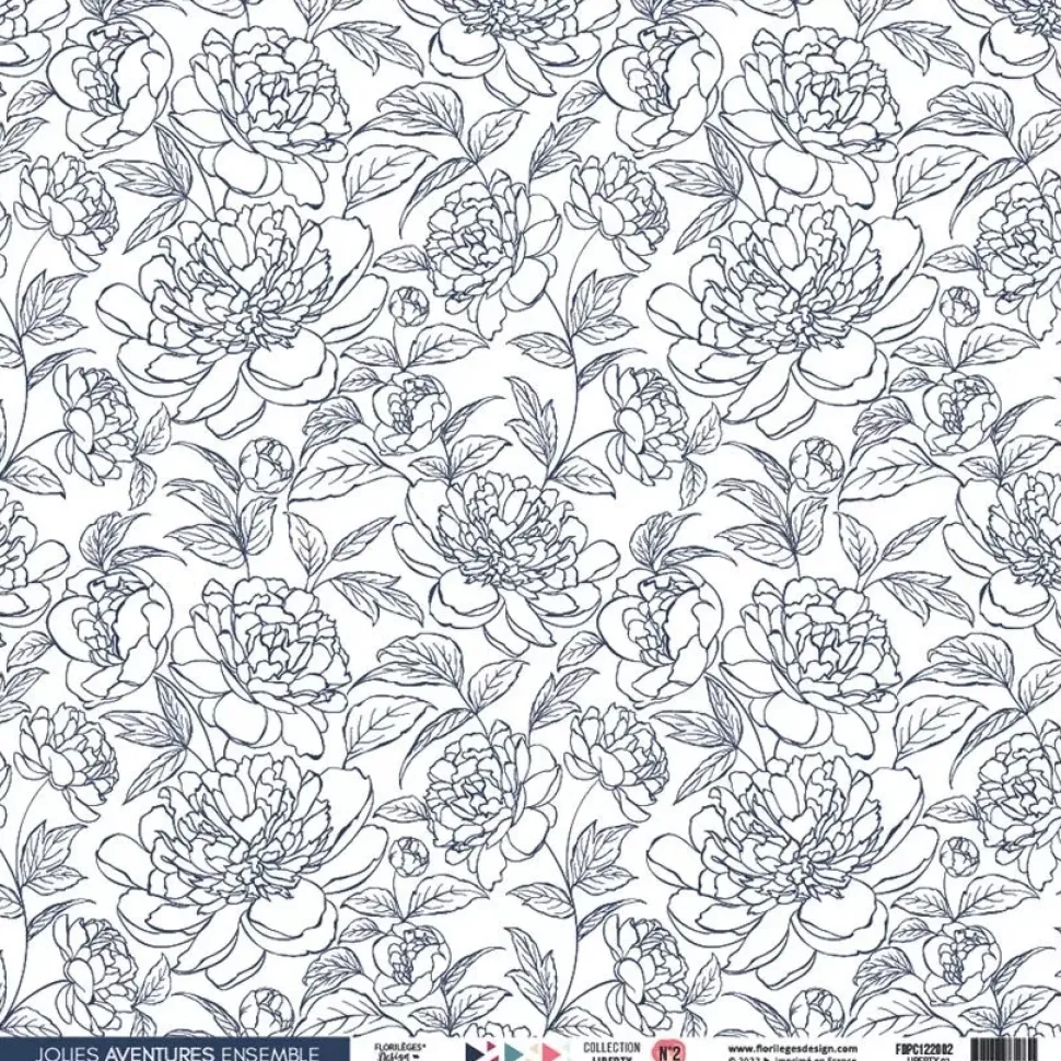 Set 4 Vellum Liberty Florilèges Design 30x30cm