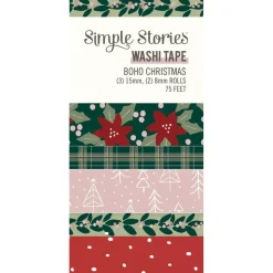 Set 5 Washi Tape Boho Christmas Simple Stories