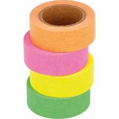 Set 4 washi tape Neón Artemio