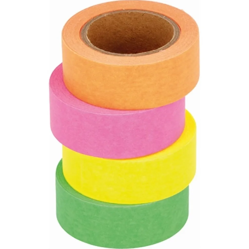Set 4 washi tape Neón Artemio