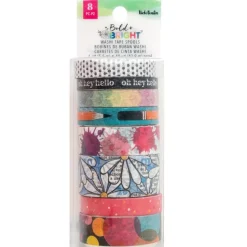 Set 8 washi tapes Bold and Bright Vicki Boutin
