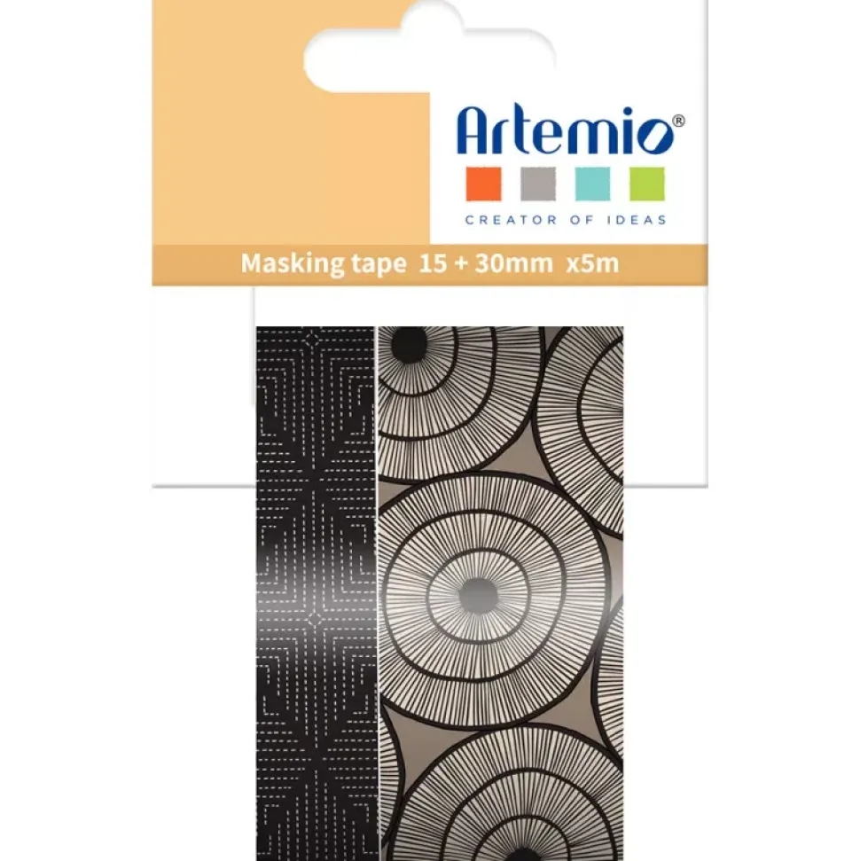 Set 2 washi tapes Círculos Boho Artemio