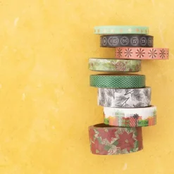 Set 8 Washi Tapes Evergreen & Holly Vicki Boutin