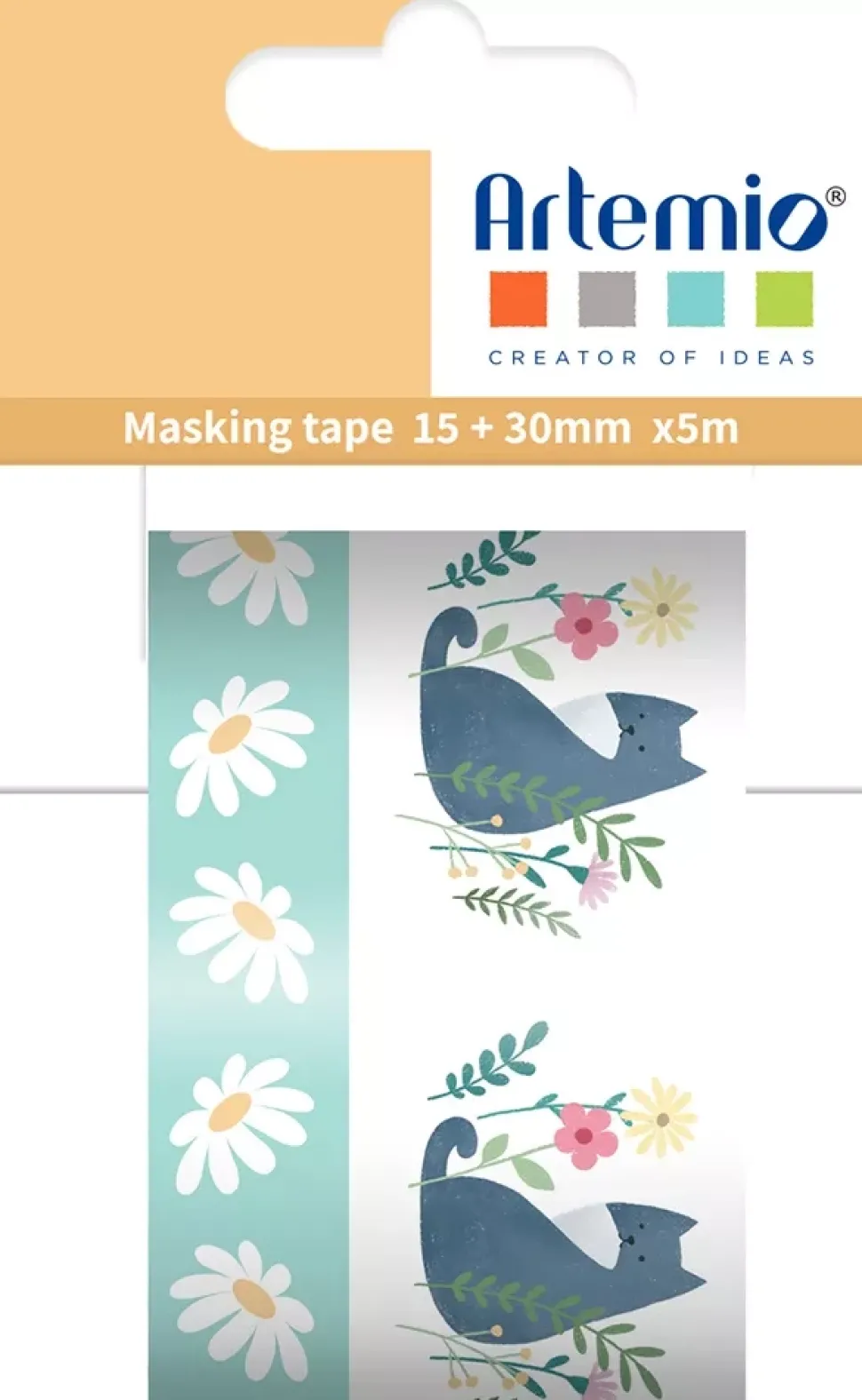 Set 2 Washi Tapes Gatos Life is Simple Artemio