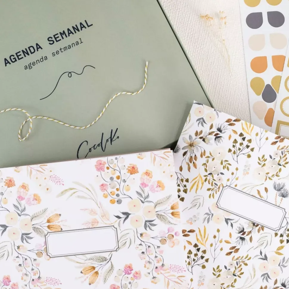 Set agendas semanales Flores Castellano Cocoloko