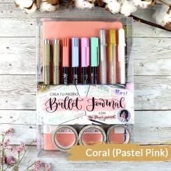 Set Crea tu propio Bullet Journal Coral Pastel Talens