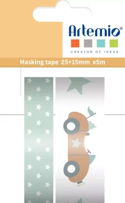Set de 2 Washi Tapes Coches Jolies Comptines Artemio