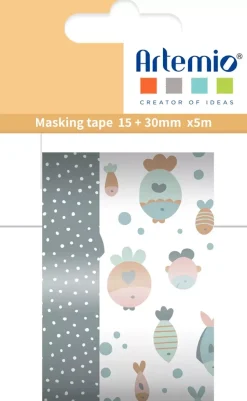 Set de 2 Washi Tapes Peces Jolies Comptines Artemio