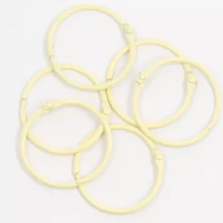 Set de 6 anillas 45mm Amarillo pastel Craftelier
