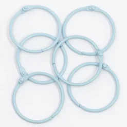 Set de 6 anillas 45mm Azul bebé Craftelier