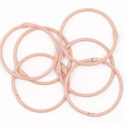 Set de 6 anillas 60mm Baby Pink Craftelier