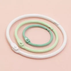 Set de 6 anillas 60mm Baby Pink Craftelier