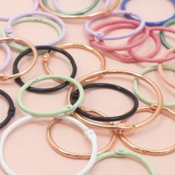 Set de 6 anillas 30mm Bubblegum Craftelier