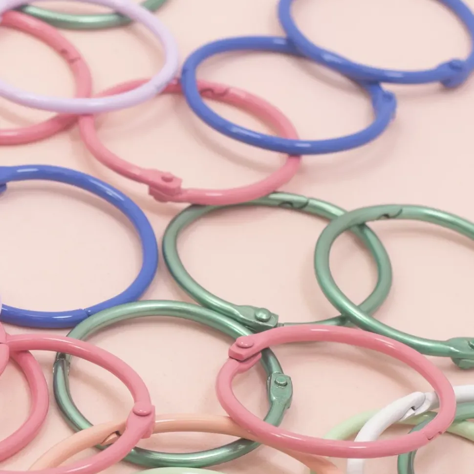 Set de 6 anillas 45mm Bubblegum Craftelier