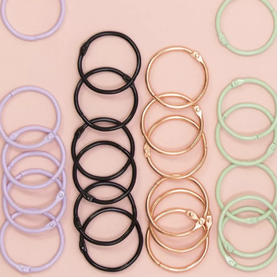 Set de 6 anillas 45mm Mint Craftelier