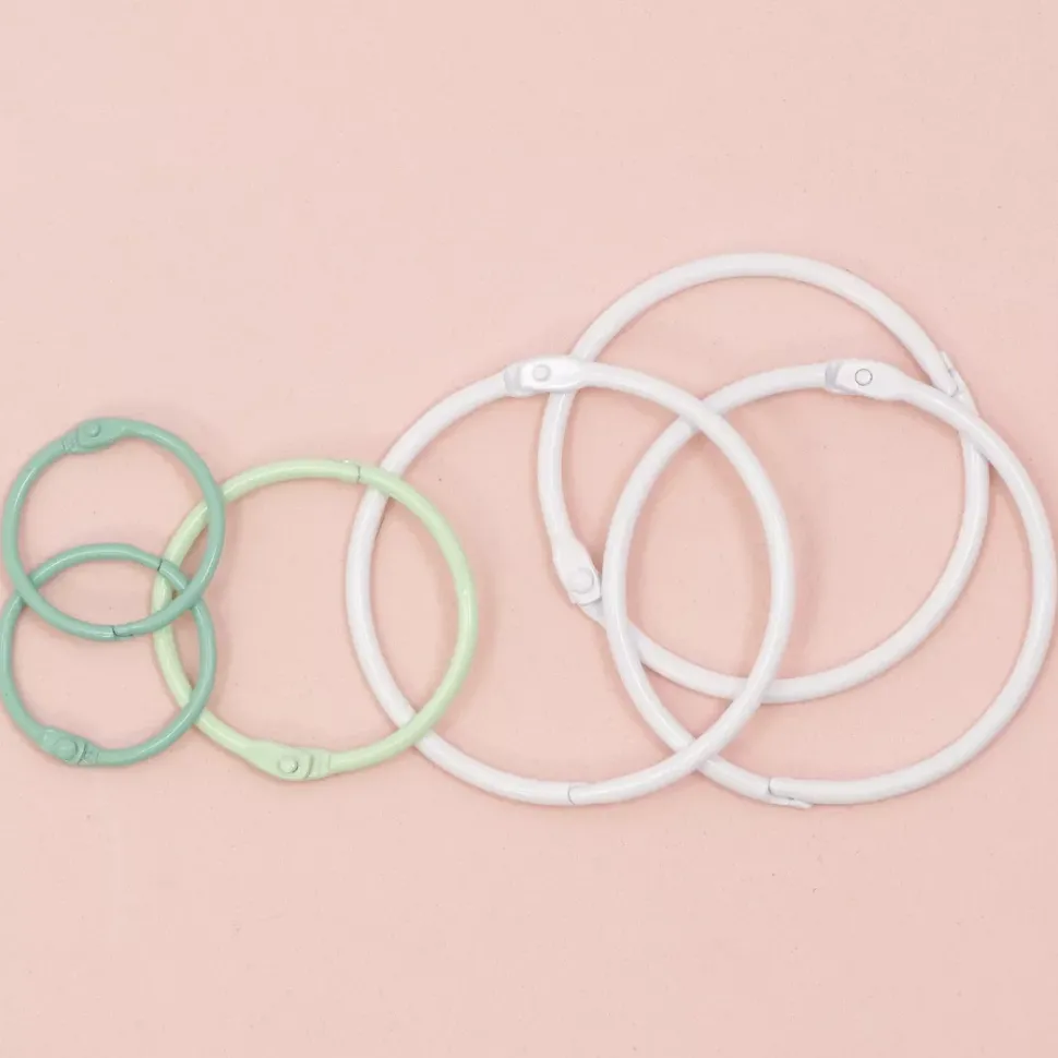 Set de 6 anillas 45mm Mint Craftelier