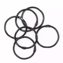 Set de 6 anillas 45mm Negro Craftelier