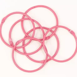 Set de 6 anillas 60mm Pink Craftelier