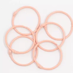 Set de 6 anillas 45mm Rosa bebé Craftelier