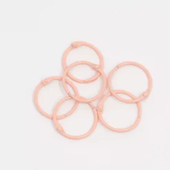 Set de 6 anillas 30mm Rosa bebé Craftelier