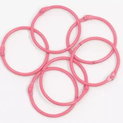 Set de 6 anillas 45mm Rosa fucsia Craftelier
