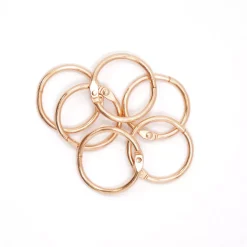 Set de 6 anillas 30mm Rose Gold Craftelier