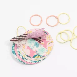 Set de 6 anillas 30mm Turquesa Metalizado Craftelier