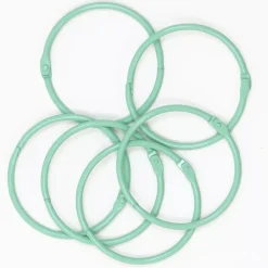 Set de 6 anillas 60mm Turquoise Craftelier