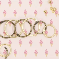 Set de 6 anillas 45mm Vintage Bronze Craftelier