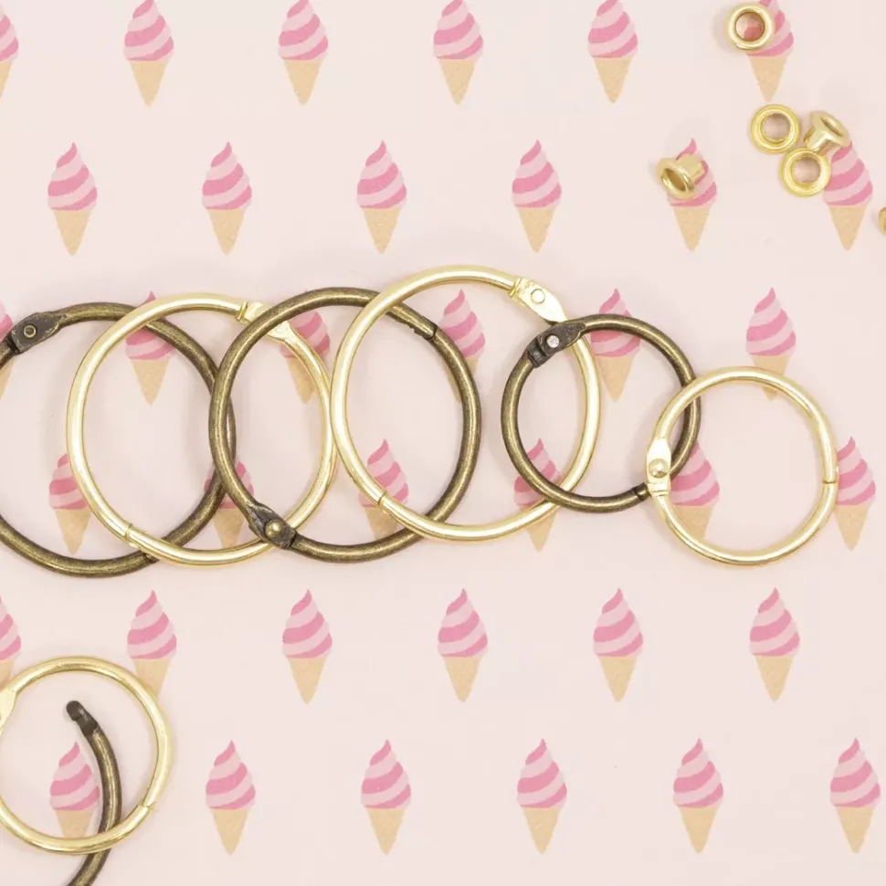 Set de 6 anillas 45mm Vintage Bronze Craftelier