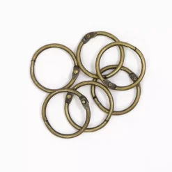 Set de 6 anillas 30mm Vintage Bronze Craftelier