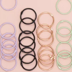 Set de 6 anillas 45mm Violeta Craftelier