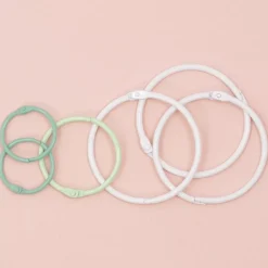 Set de 6 anillas 60mm White Craftelier