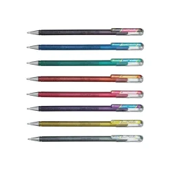 Set de 8 bolígrafos de gel Hybrid Dual Metallic Pentel