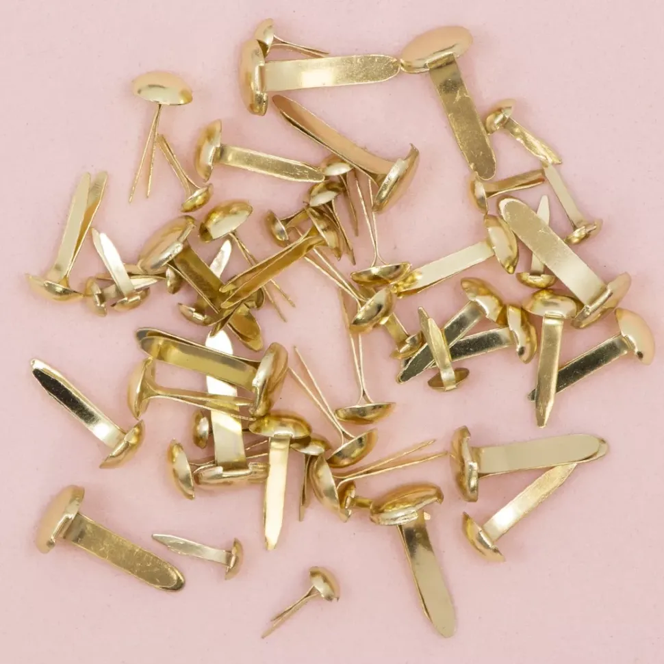 Set de 50 Brads Metalizados Gold Craftelier