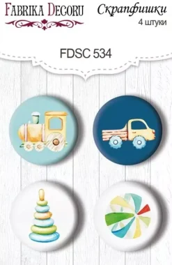 Set de 4 Chapas My Cute Baby Elephant Boy Fabrika Decoru