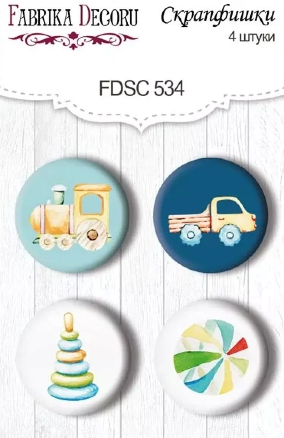 Set de 4 Chapas My Cute Baby Elephant Boy Fabrika Decoru